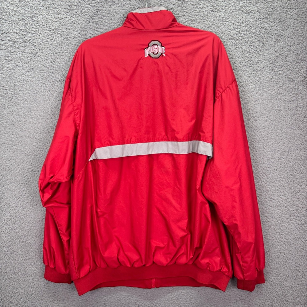 VTG Ohio State Buckeyes Jacket Mens XL Red Windbreaker Nike Full Zip 90s NCAA - Picture 2 of 13